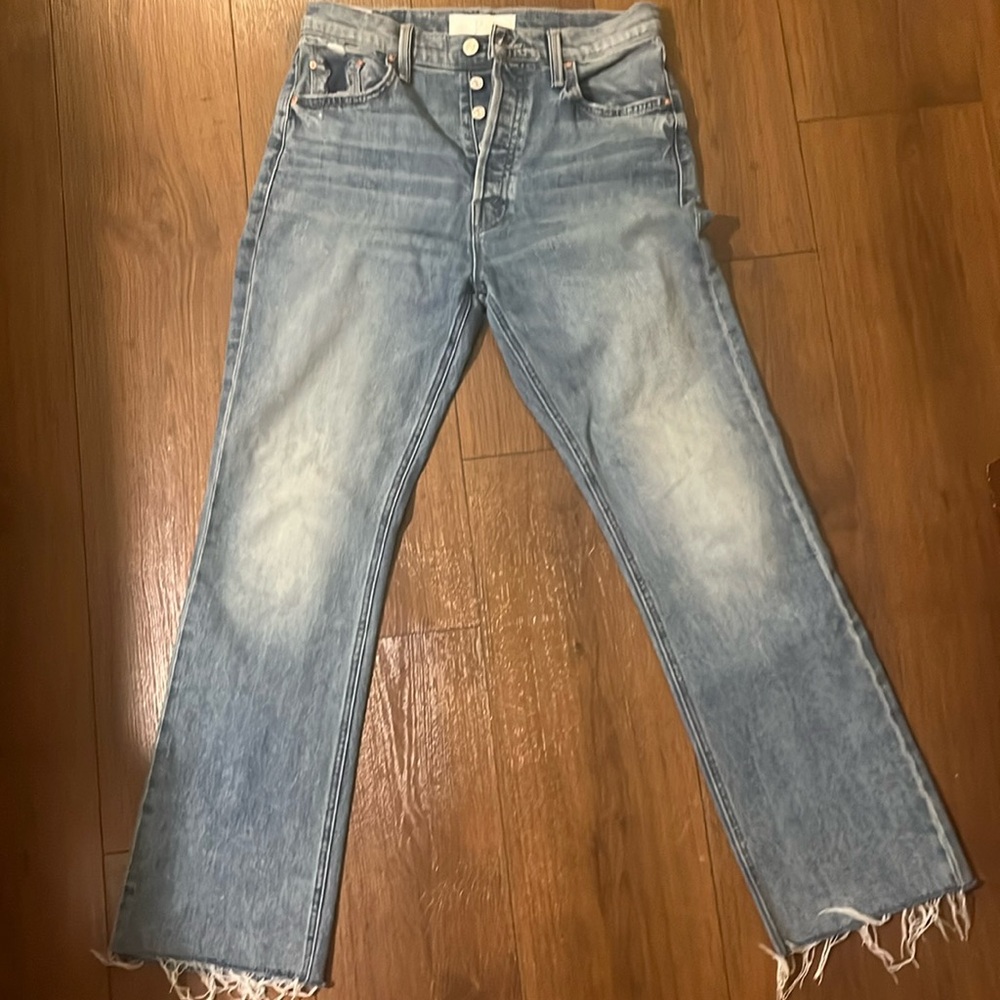Mother button fly jeans